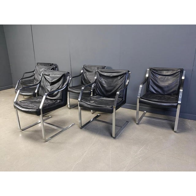 Armchairs by Rudolf Glatzel for Knoll Art Collection, 1980s, Set of 6 For Sale - Image 6 of 12