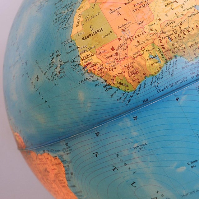 Illuminated Globe on Chrome Stand from Geoscope, Italy, 1980s For Sale - Image 11 of 16