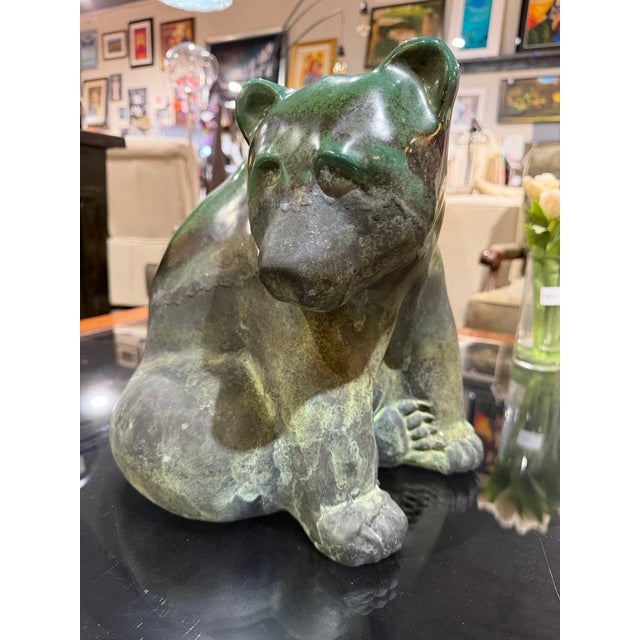 This Raku Sitting Bear Sculpture is a beautifully expressive decorative work that captures both strength and serenity...