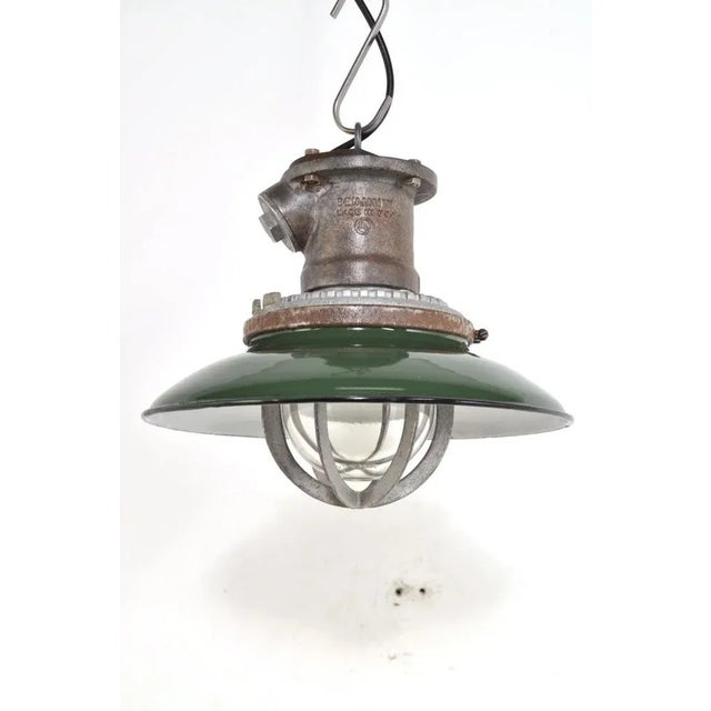 Vintage Enamel Pendant from Benjamin Electric Manufacturing Company, 1930s For Sale - Image 12 of 12