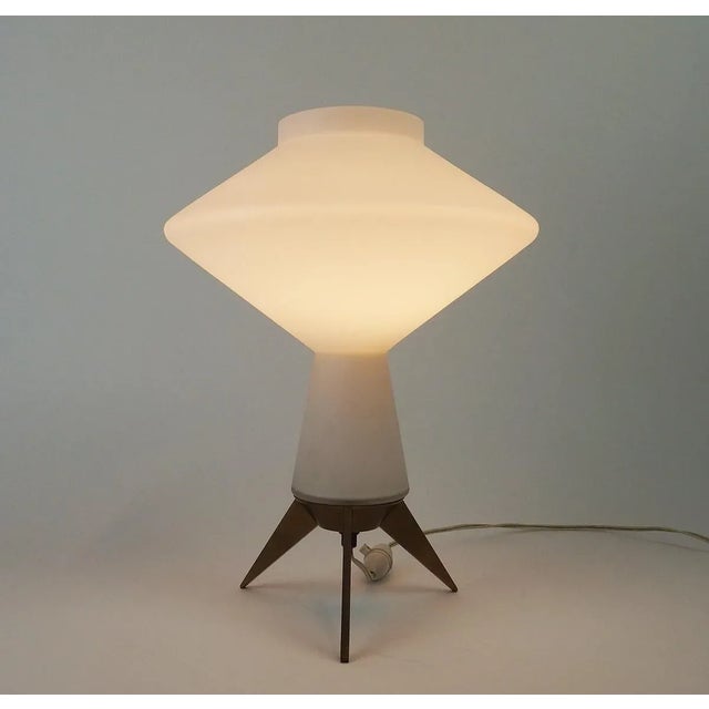 1950s Opalescent Glass Lamp, 1960s For Sale - Image 5 of 9
