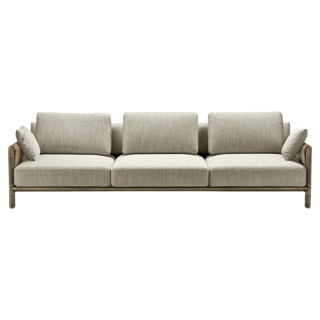 Frame 3-Seater Gray Sofa by Stefano Giovannoni For Sale