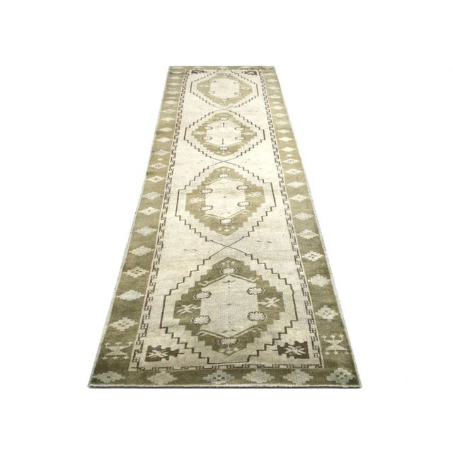 1960s Turkish Oushak Runner For Sale In Los Angeles - Image 6 of 7