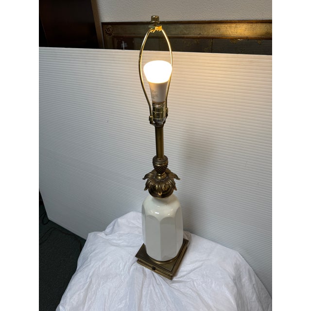 Design Plus Gallery presents a Mid Century Lenox Porcelain Table Lamp from Stiffel. The Hollywood Regency Stiffel lamps...