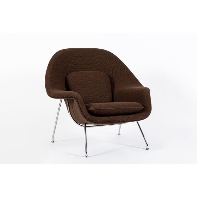 Early Restored Mid Century Brown Womb Lounge Chair by Saarinen for Knoll, Multiples/Custom Available For Sale - Image 9 of 17