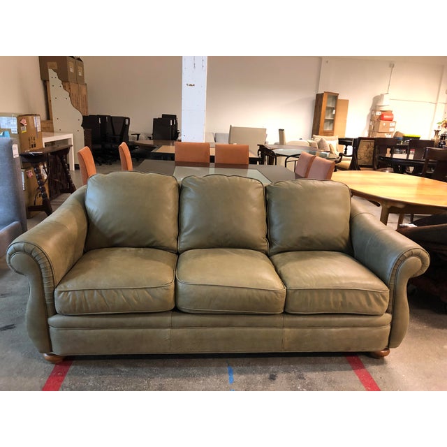 Bradington Young Full Hide Nubuck Leather Sofa Chairish