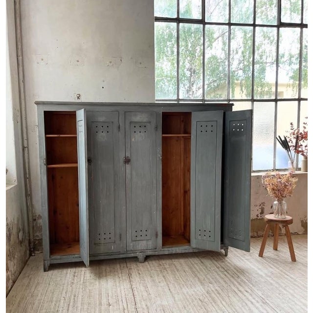 Early 20th Century French Factory Dressing Room Cabinet From Lyon France For Sale - Image 11 of 11