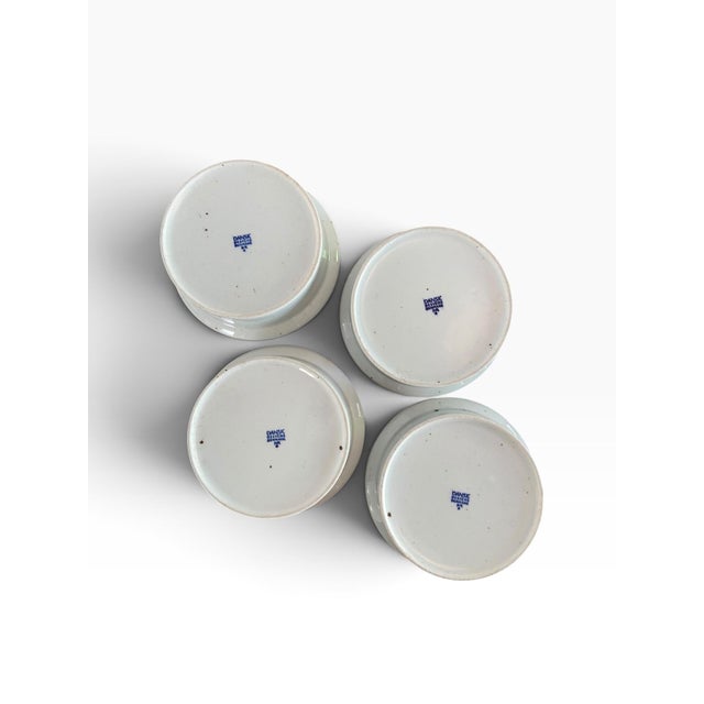 1970s Vintage Dansk Blue Mist Rim Soup Bowls - Set of 4 - Made in Denmark For Sale - Image 5 of 6