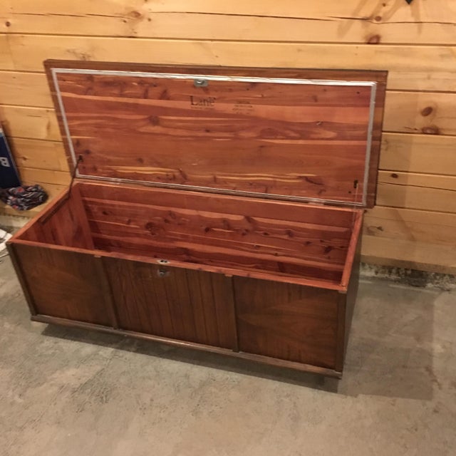 Mid Century Modern Lane Cedar Chest Vinyl Bench Chairish