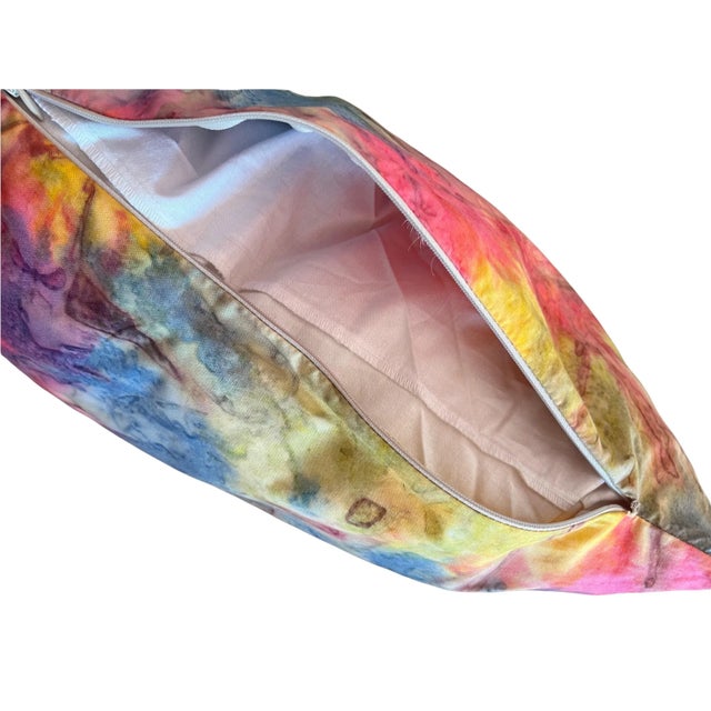 Wynwood Watercolor 22 X 22 Abstract Impressions Pillow For Sale - Image 4 of 5