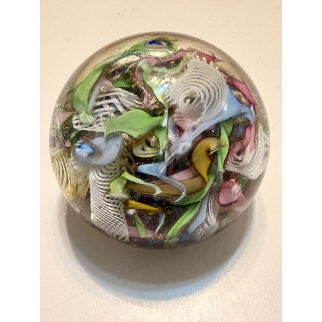 Murano Glass Tutti Frutti Paperweight from Avem, Italy, 1960s For Sale - Image 6 of 11