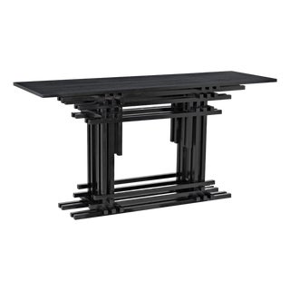 Loyd Console, Hand Rubbed Black For Sale