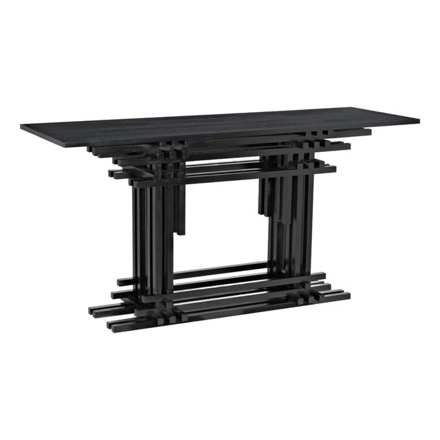 NOIR Loyd Console, Hand Rubbed Black For Sale