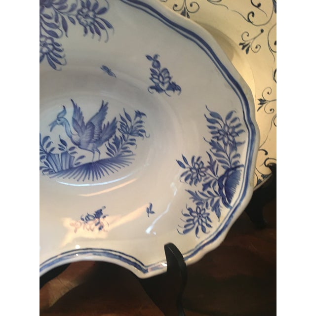 Shabby Chic 19th C French Malicorne Faience Serving/Barber Bowl by Emile Tessier For Sale - Image 3 of 11