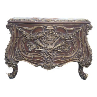 1960s French Louis XV Bombe Commode For Sale