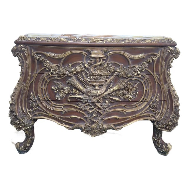 French Louis XV Bombe Commode For Sale