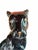 Hollywood Regency Vintage Black Ceramic Cat Cheetah Panther Statue Gold Accent Panther Sculpture |Hollywood Regency Animal Figurine For Sale - Image 3 of 11