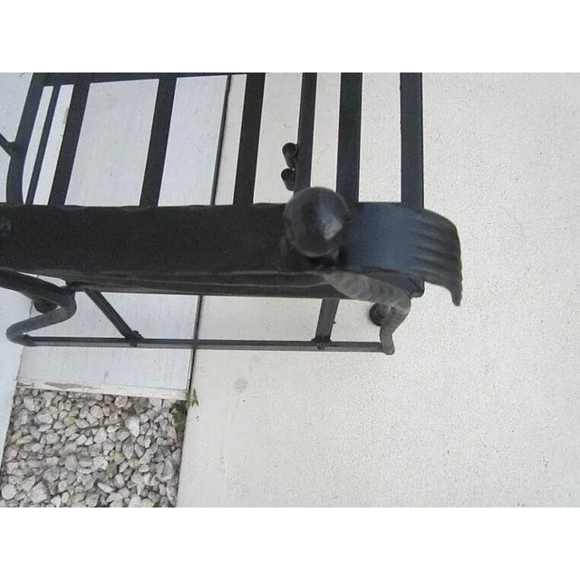 1960s Salterini Style Metal Patio Black Glider For Sale - Image 12 of 12
