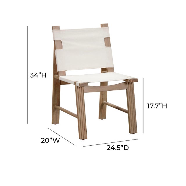 Cassie Cream Outdoor Dining Chair - Set of 2 For Sale In Los Angeles - Image 6 of 7