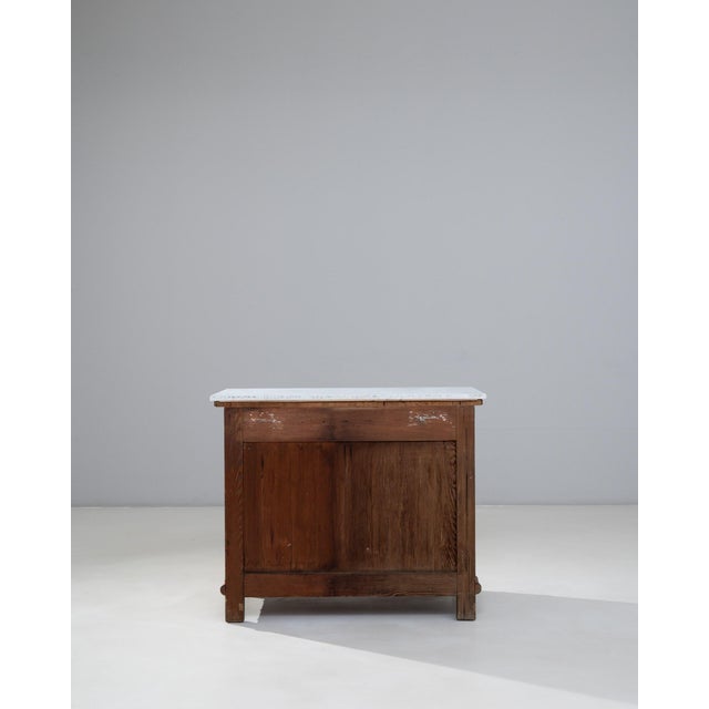 1900s French Faux Bamboo Chest of Drawers With Marble Top For Sale - Image 14 of 18