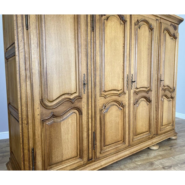 Brown Vintage French Style Wardrobe in Oak For Sale - Image 8 of 13