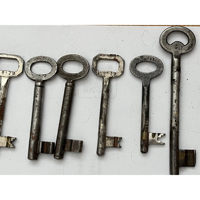Shabby Chic 20 Vintage Skeleton Door Keys For Sale - Image 3 of 4