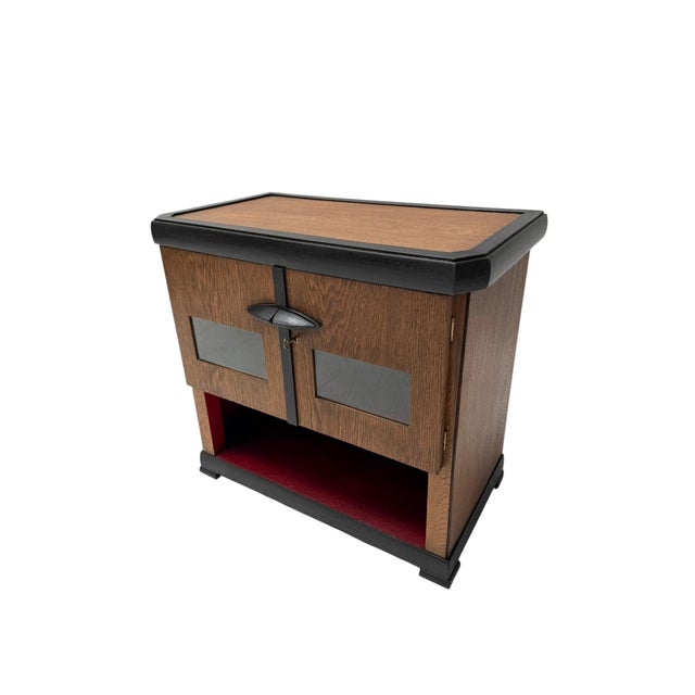 Brown Art Deco Amsterdamse School Cabinet by E.G.C. Schubad, 1920s For Sale - Image 8 of 10