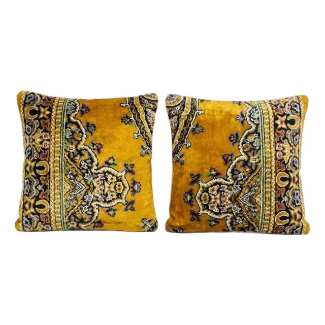Heritage Velvet Pillow Cover 20'' X 20'' - Set of Two For Sale