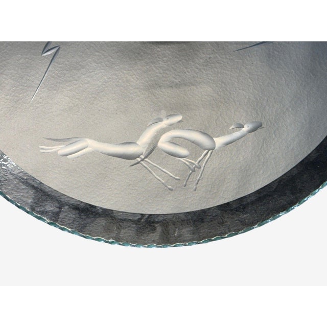 Swedish Modern, Raw Glass, Metal, Pendant Light, Sweden, 1940s, Unwired For Sale - Image 9 of 12