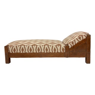 Antique Arts & Crafts Mission Oak Chaise Lounge Daybed For Sale