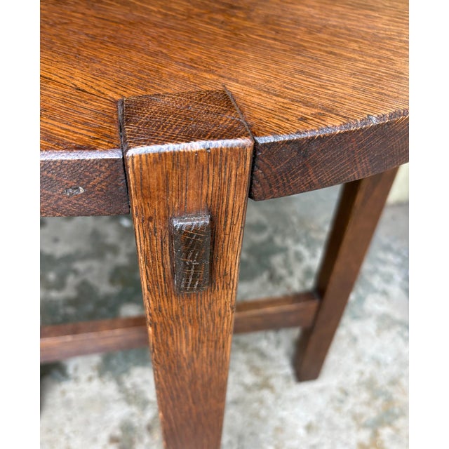 Early 20th Century Mission Oak Lamp Table Attributed to Gustav Stickley For Sale In San Francisco - Image 6 of 12