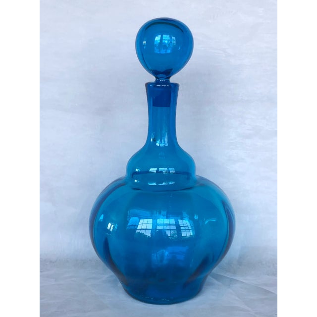 Mid Century Modern Hand Blown Art Glass Decanter Chairish