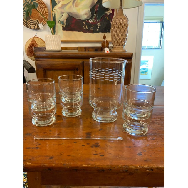 1960s Princess House Glassware Martini Set- 8 Pieces For Sale - Image 9 of 10