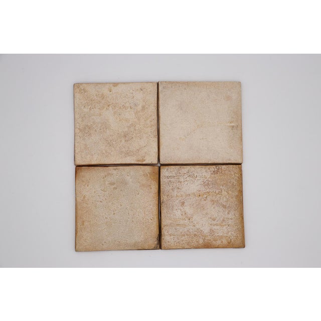 19th/20th Century Portuguese Set of Four Tiles, Tin-Glazed Pottery For Sale - Image 11 of 12
