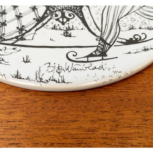 Black Mid-Century German White January Calendar Wall Plate Plaque by Bjørn Wiinblad for Rosenthal For Sale - Image 8 of 11