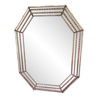 La Barge Faux Bamboo Gold Gilt Mirror For Sale