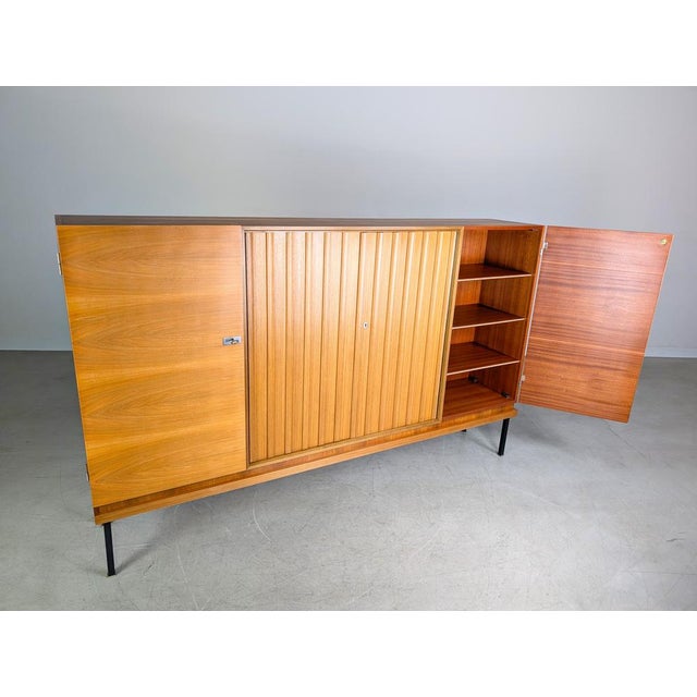 Midcentury Modern Highboard in Walnut For Sale - Image 4 of 13