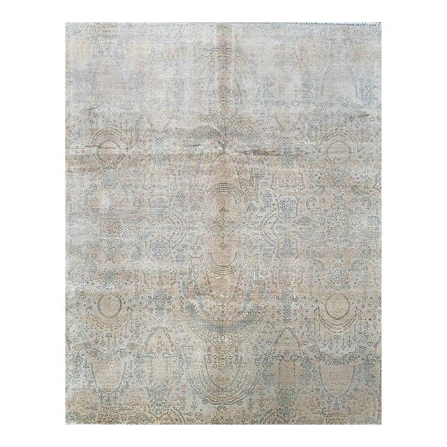 Handwoven Transitional Style Area Rug 7'10" X 9'10" For Sale