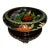 Antique Large Cloisonne Bowl W/Carved Wood Base For Sale