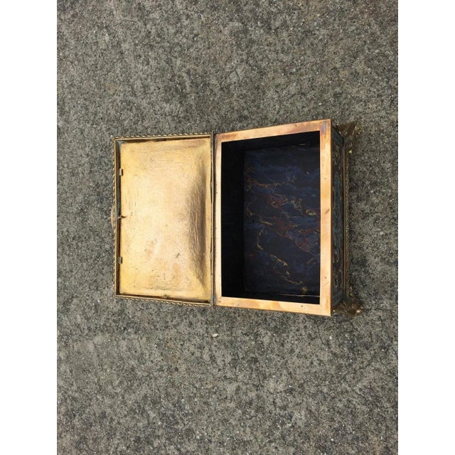 Metal Late 19th Century French Champlevé Enamel & Fire Gilt Bronze Metalwork Domed Top Jewel Box For Sale - Image 7 of 9