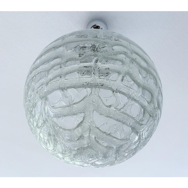 Large Brutalist Glass Pendant Light from Doria, 1970s For Sale - Image 16 of 18