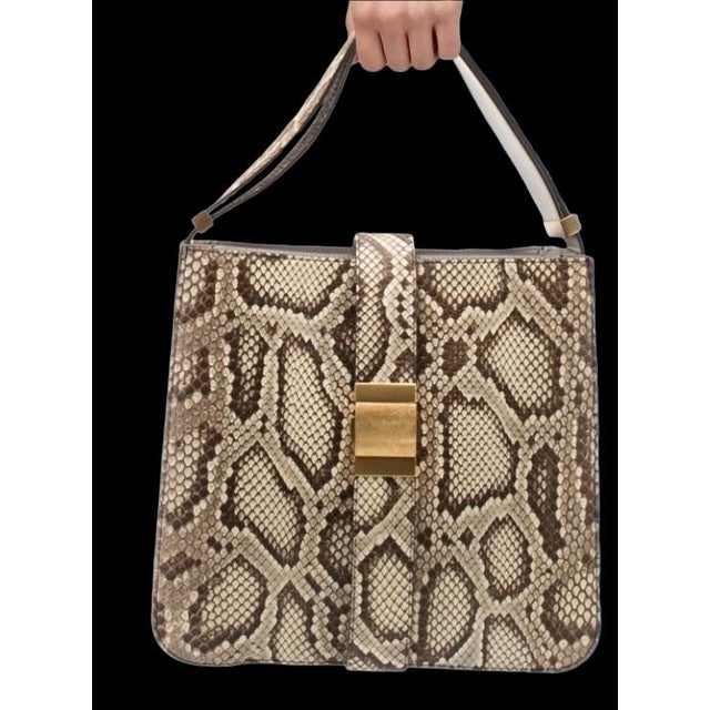 Bottega Veneta Python Marie Snakeskin Shoulder Bag Gold Plated For Sale In Los Angeles - Image 6 of 10