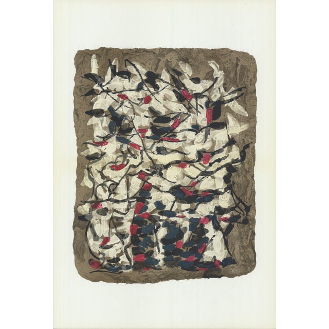 Artist: Jean-Paul Riopelle Title: Composition IV-160 Year: 1966 Signed: No Medium: Lithograph Paper Size: 15 x 22 inches (...