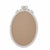 Vintage French Rococo Style Ivory Oval Wall Mirror For Sale - Image 10 of 11