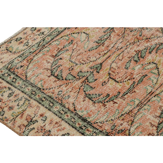 1960s Vintage Zeki Müren European Style Rug With Floral Patterns Form Rug & Kilim For Sale In New York - Image 6 of 7