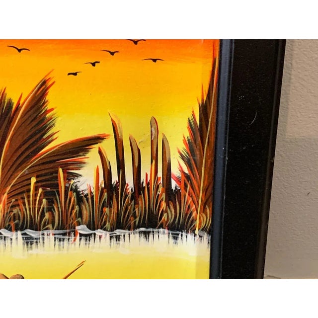 Vintage Tropical Landscape Painting For Sale - Image 9 of 11