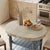 Beige Farmhouse Butcher Block Kitchen Island - Rustic Oak Finish For Sale - Image 8 of 11