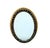 Irish Regency Style Oval Mirror features a refined Ebonized Wood Frame accented with Parcel Gilding and meticulously set...