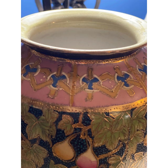 Mid Century Modern Chinese Moriage Vase For Sale - Image 6 of 10