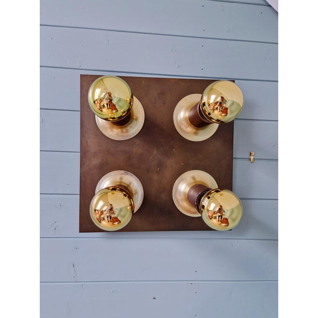 1970s Space Age Brass Ceiling Light from Cosack Leuchten, 1970s For Sale - Image 5 of 18